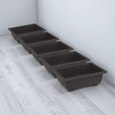 Bonsai Vertical Garden - 5Pcs Rectangular Plastic Flowerpot for Succulents