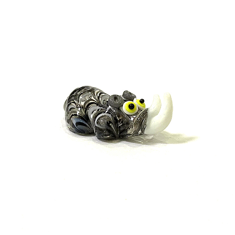 Miniature Glass Rhino Figurine - Japan Bonsai Garden recension och pris