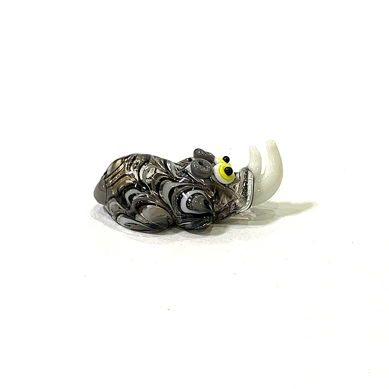 Miniature Glass Rhino Figurine - Japan Bonsai Garden recension och pris