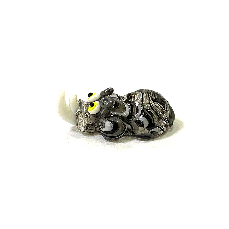 Miniature Glass Rhino Figurine - Japan Bonsai Garden recension och pris