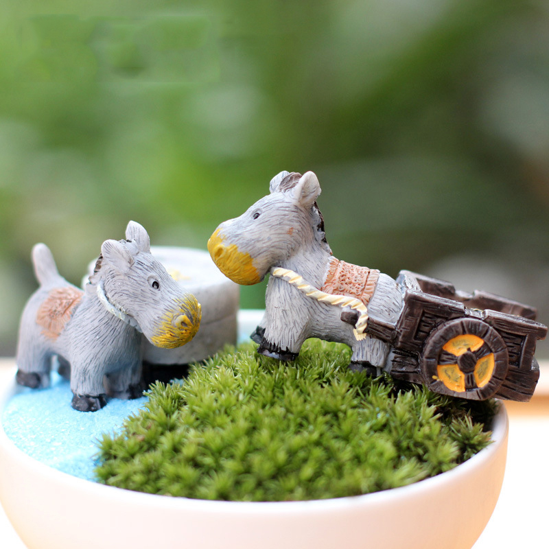 Animal Figurines Mini Donkey P - Japan Bonsai Garden recension och pris