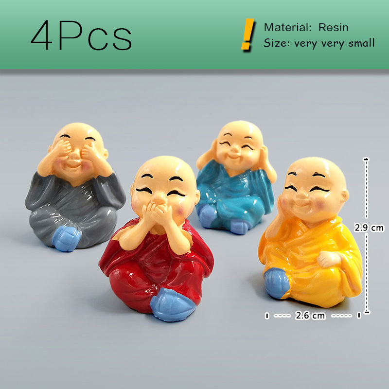 4pcs Chinese Kongfu Monk Minia - Japan Bonsai Garden recension och pris