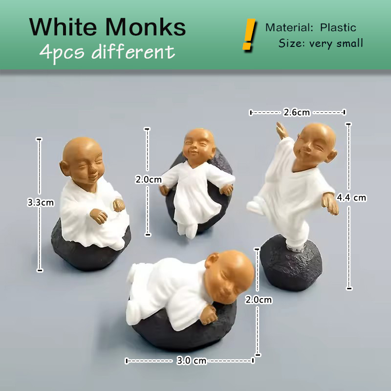 4pcs Chinese Kongfu Monk Minia - Japan Bonsai Garden recension och pris