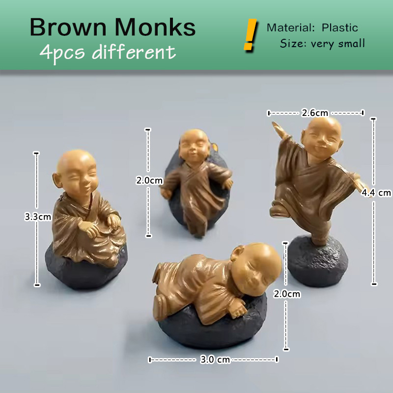 4pcs Chinese Kongfu Monk Minia - Japan Bonsai Garden recension och pris