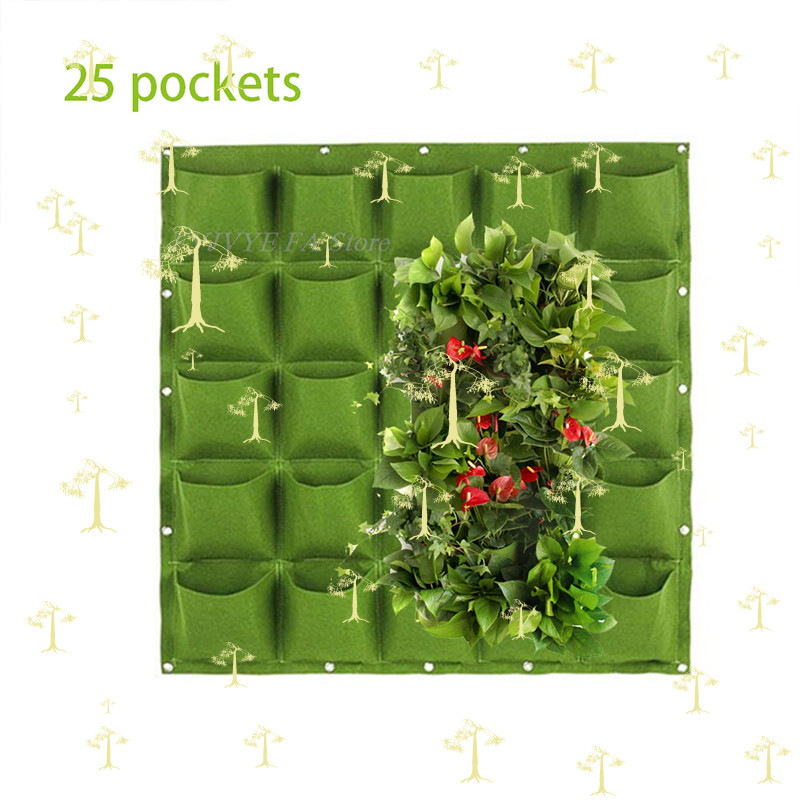 25 Pockets Wall Hanging Planti - Bonsai Vertical Garden recension och pris