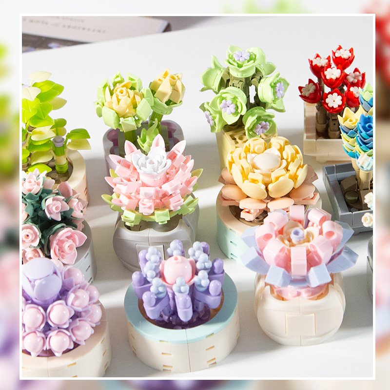 DIY MOC Potted Plants Succulen - Bonsai Garden Lego Set recension och pris