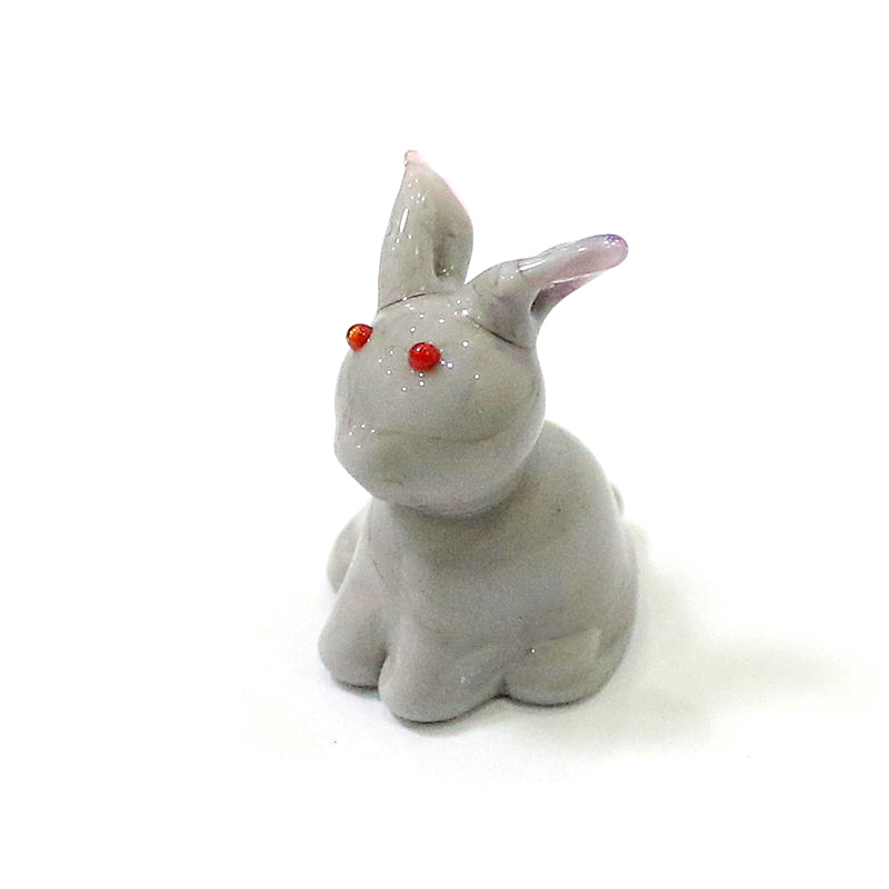 2pcs Mini Glass Bunny Figurine - Japan Bonsai Garden recension och pris