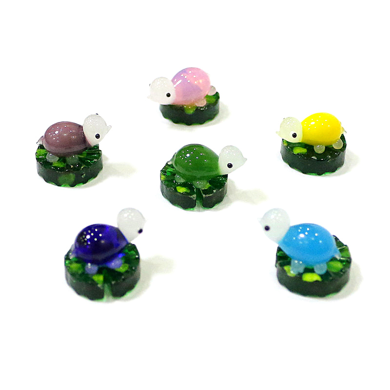 2pcs Colorful Mini Turtle Stat - Japan Bonsai Garden recension och pris