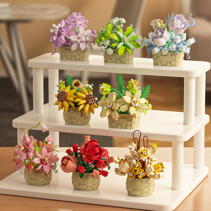 DIY MOC Potted Rose Sunflower  - Bonsai Garden Lego Set recension och pris