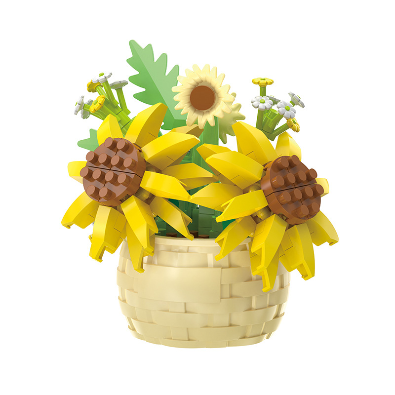 DIY MOC Potted Rose Sunflower  - Bonsai Garden Lego Set recension och pris