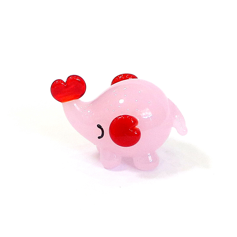 Cute Mini Glass Elephant Figur - Japan Bonsai Garden recension och pris
